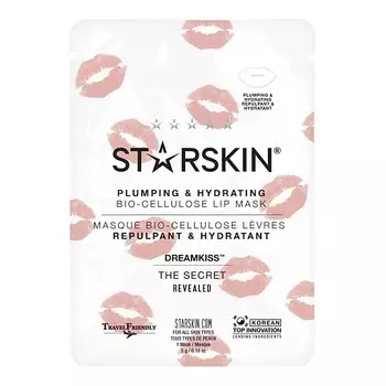 STARSKIN Маска для губ для придания объема биоцеллюлозная увлажняющая