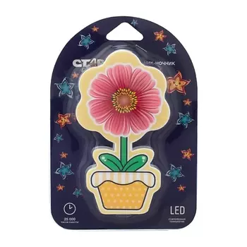 СТАРТ Светодиодный ночник NL 3LED Цветок