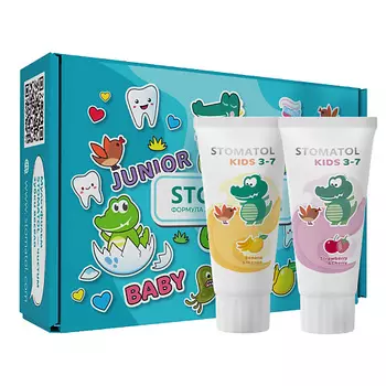 STOMATOL Набор детских зубных паст 3+