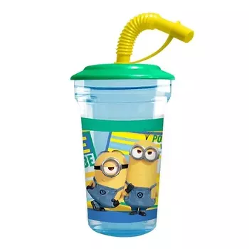 STOR Стакан с трубочкой «Миньоны»