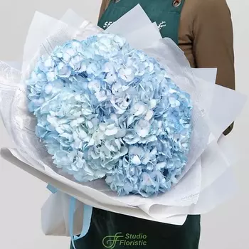 STUDIO FLORISTIC Букет из синих Гортензий «Облачко»