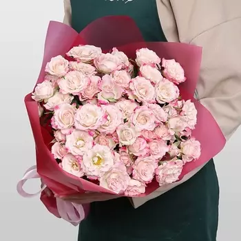 STUDIO FLORISTIC Букет кустовых Роз «Рефлекс заката»