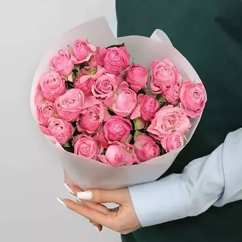 STUDIO FLORISTIC Букет пионовидных Роз «Розовая вуаль»