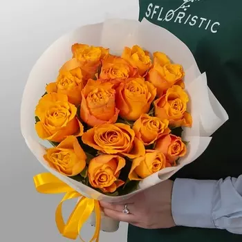 STUDIO FLORISTIC Букет Роз Кения 15 шт «Солнечный привет»