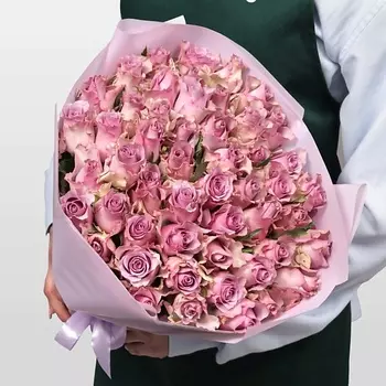 STUDIO FLORISTIC Букет Роз Кения 51 шт «Мистик Роуз»
