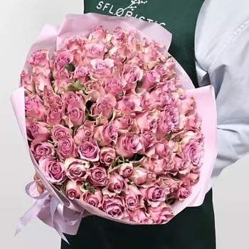 STUDIO FLORISTIC Букет Роз Кения 75 шт «Цвет Тишины»