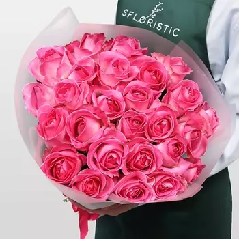 STUDIO FLORISTIC Букет Роз Россия 25 шт «Тихое восхищение»