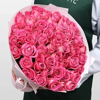 STUDIO FLORISTIC Роза Кения розовая 51шт 40 см