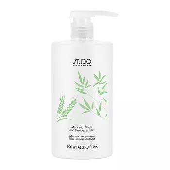 STUDIO Питательная восстанавливающая маска для волос с экстрактом Пшеницы и Бамбука