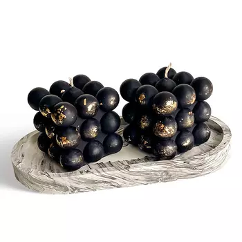 СВЕЧИ В ДОМ Набор свечей Кубы черные 500.0