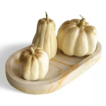 СВЕЧИ В ДОМ Набор свечей Тыквы белые 450.0