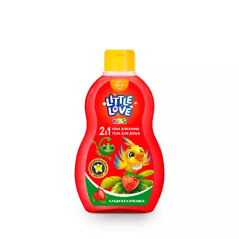 СВОБОДА Детская пена для ванны + гель для душа 2 в 1 Little love сладкая клубника 400.0