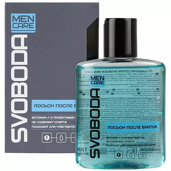СВОБОДА Лосьон после бритья "SVOBODA MEN CARE" с витаминами Е и F и экстрактом шиповника