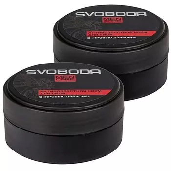 СВОБОДА Набор антивозрастных кремов для лица "SVOBODA MEN CARE" со смолой Драконового дерева