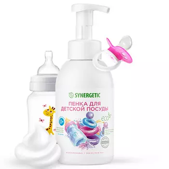 SYNERGETIC Пенка для мытья посуды, детской посуды, игрушек, бутылочек и сосок 500.0