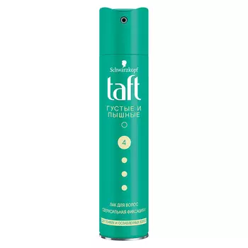 ТАФТ TAFT Лак для волос Густые и Пышные, для тонких и ослабленных волос, сверхсильная фиксация