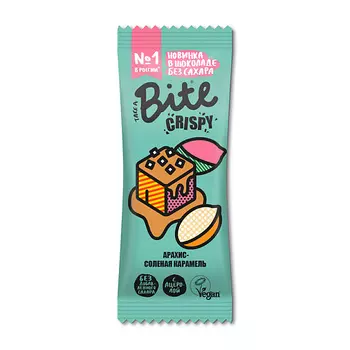 TAKE A BITE Батончик Crispy "Арахис-Соленая Карамель"