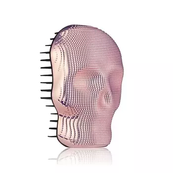 TANGLE ANGEL Массажная расческа череп детанглер для волос Skeleton Black Chrome