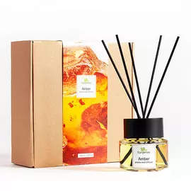 TANJEREE Диффузор ароматический, аромадиффузор аромат стойкий парфюм для дома с палочками Амбра 100.0