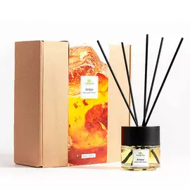 TANJEREE Диффузор ароматический, аромадиффузор аромат стойкий парфюм для дома с палочками Амбра 50.0