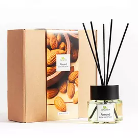 TANJEREE Аромадиффузор стойкий аромат парфюм для дома с палочками диффузор ароматический Миндаль 100.0
