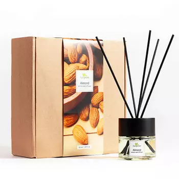 TANJEREE Аромадиффузор стойкий аромат парфюм для дома с палочками диффузор ароматический Миндаль 50.0