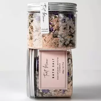 TANT MIEUX Розовая гималайская соль для ванны с маслом шалфея и нероли