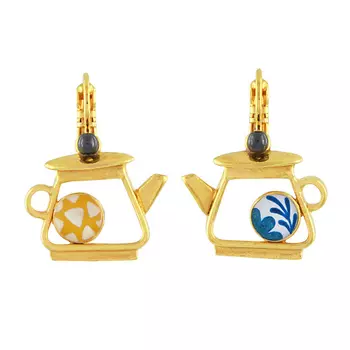 TARATATA Серьги Cannelle, с цветной смолой и стеклянными бусинами