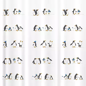 TATKRAFT Штора для ванной Tatkraft Penguins 180х180 сm