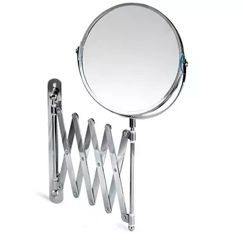 TATKRAFT Зеркало выдвижное настенное двухстороннее Aurora диаметр 17 см