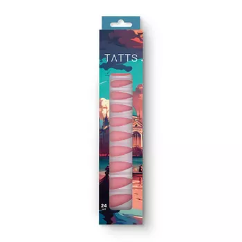 TATTS Накладные ногти (24 типсы + клеевые стикеры + набор для маникюра)