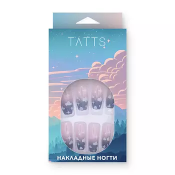 TATTS Накладные ногти (24 типсы + клеевые стикеры + пилочка)
