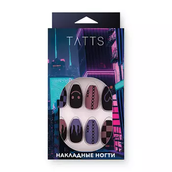 TATTS Накладные ногти (24 типсы + клеевые стикеры + пилочка)