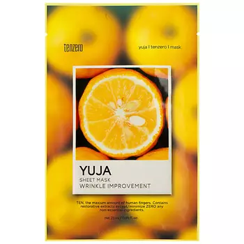 TENZERO Маска для лица тканевая с экстрактом юдзу Yuja Sheet Mask