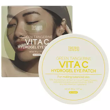 TENZERO Патчи для кожи вокруг глаз гидрогелевые с витамином С Green Tangerine Vita C Hydrogel Eye Patch