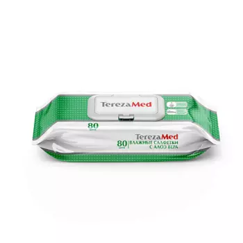 TEREZAMED Влажные очищающие салфетки с Алоэ 80.0
