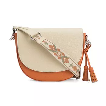 TESORINI Сумка "BELINDA" молочный/оранжевый