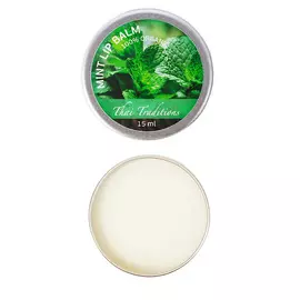 THAI TRADITIONS Бальзам для губ увлажняющий в баночке с маслом ши какао гигиеническая помада Мята 15.0