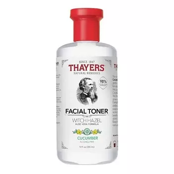 THAYERS Тонер для лица без спирта с гамамелисом и огурцом Witch Hazel Cucumber Facial Toner