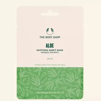 THE BODY SHOP Увлажняющая и успокаиващая тканевая маска с алоэ Aloe Soothing 18.0