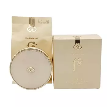 THE HISTORY OF WHOO Кушон Gongjinhyang Mi Luxury Golden Cushion Glow + Сменный блок (рефилл)