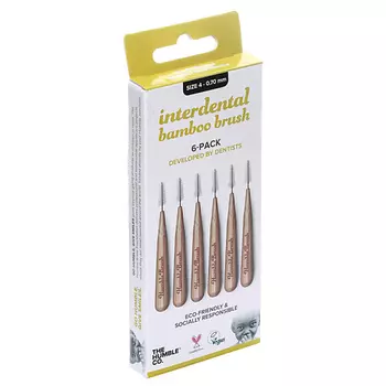 THE HUMBLE CO Межзубные ершики бамбуковые размер 4 цвет желтый