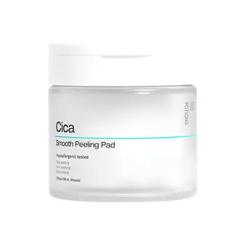 THE POTIONS Диски для лица с эффектом деликатного очищения с экстрактом центеллы азиатской Cica Smooth Peeling Pad