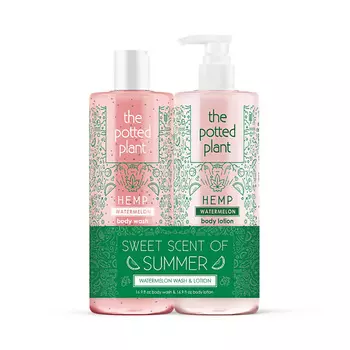 THE POTTED PLANT Набор ультра увлажняющих средств для ухода за телом Watermelon Duo Bundle