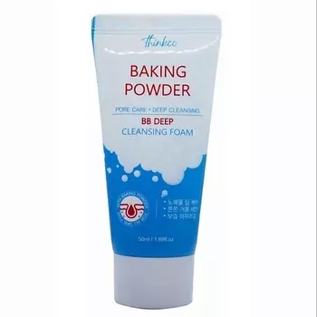 THINKCO Пенка для глубокого очищения кожи лица, для снятия ББ крема с содой