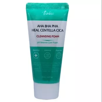 THINKCO Пенка очищающая для проблемной кожи с AHA, BHA, PHA кислотами и центеллой азиатской 50.0