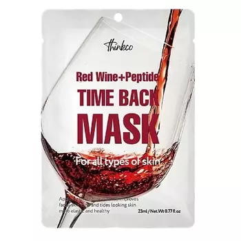 THINKCO Тканевая маска для лица с экстрактом красного вина и пептидами 23.0