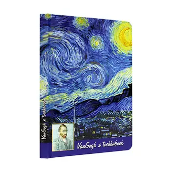 ТОЧКАБУК Блокнот Ван Гог Звездная ночь, формат А5, 72 листа в точку