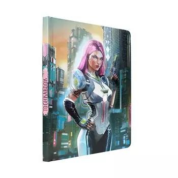 ТОЧКАБУК Блокнот в точку Девушка в стиле киберпанк, формат А5, 72 листа