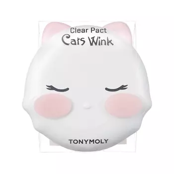 TONYMOLY Пудра для лица матирующая прозрачная Cats Wink Clear Pact Translucent